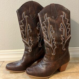 Brown Western Cowboy Boots